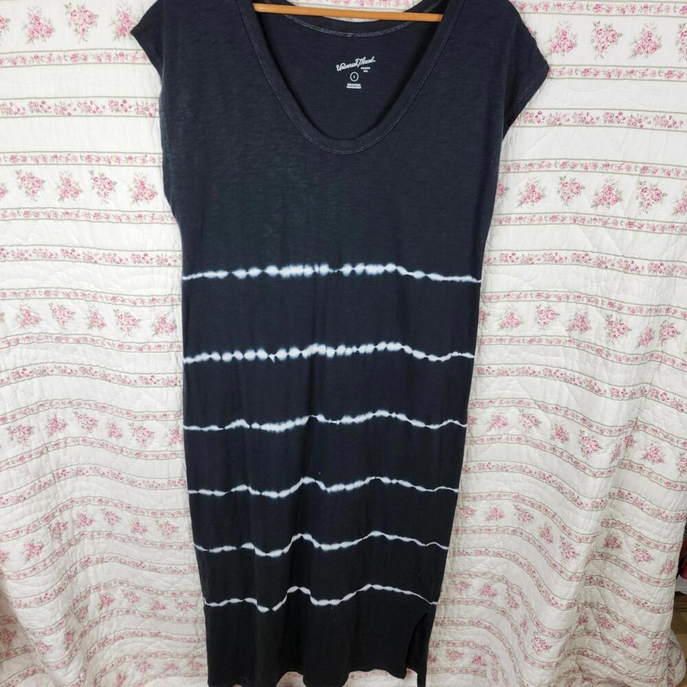 Universal Thread Black Tie Dye T Shirt Dress Womens L Casual Comfy